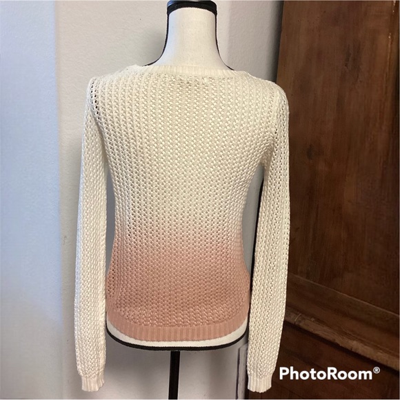Anthropologie Wearing your heart on your Sleeve Dip Dye Ombré knit sweater - Picture 3 of 11